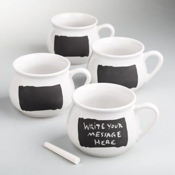 Chalkboard Mug 4 pc Set - Picture 3 of 3